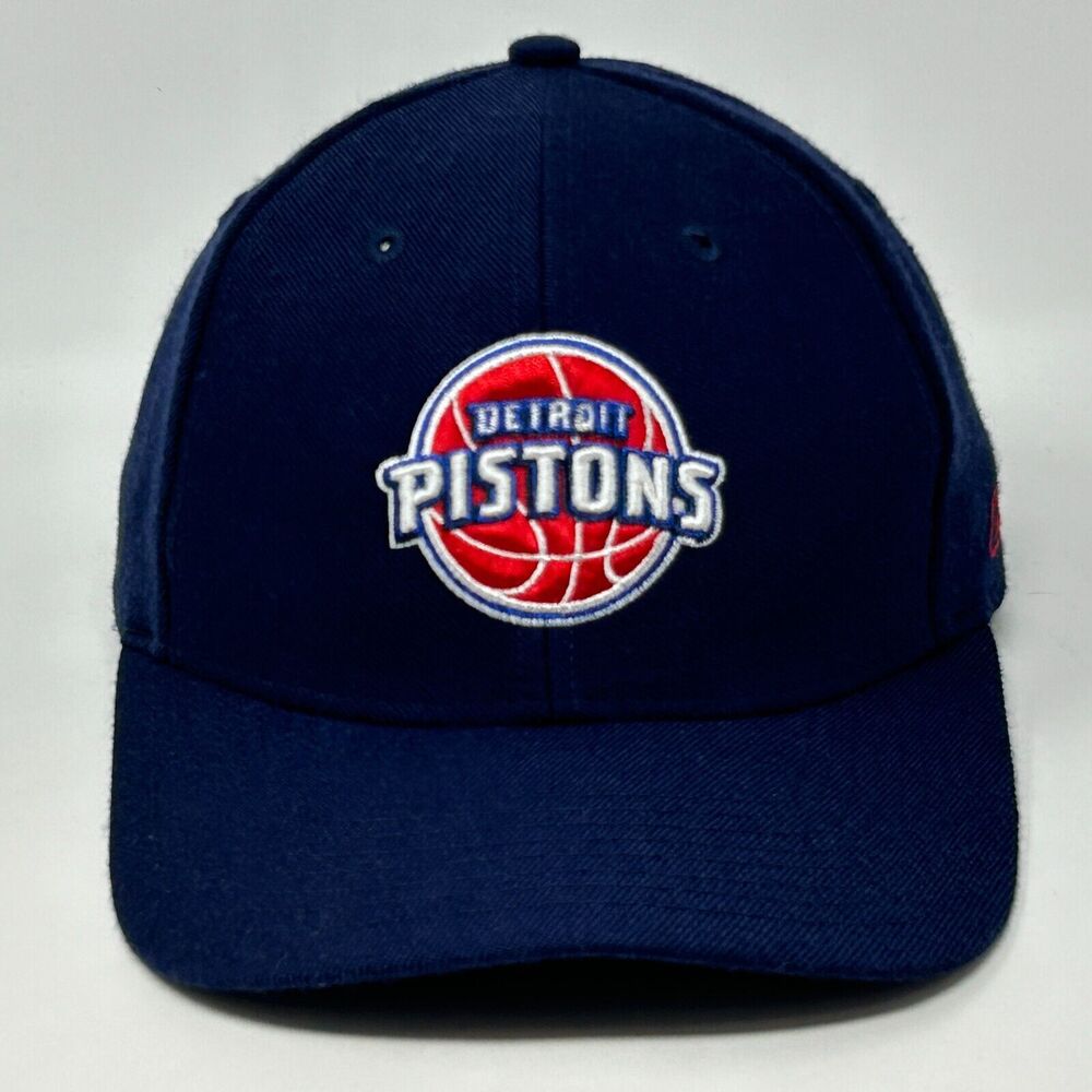 Detroit Pistons Hat Baseball Cap Strapback Blue Reebok Wool Blend Basketball NBA